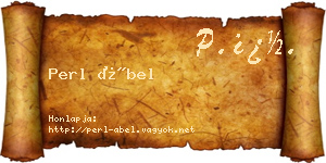 Perl Ábel névjegykártya
