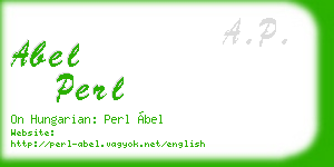 abel perl business card